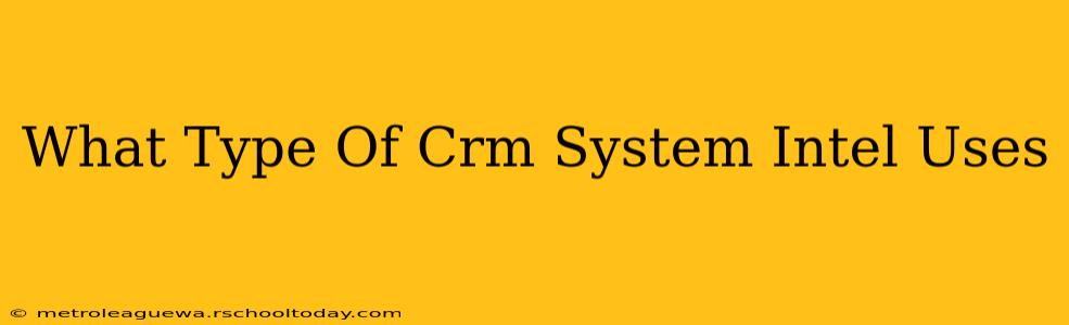 What Type Of Crm System Intel Uses